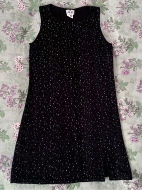 Vintage Jalate Y2K 90s Shoot 4 The Stars Glitter Sparkle Black Mini Dress ✨🖤